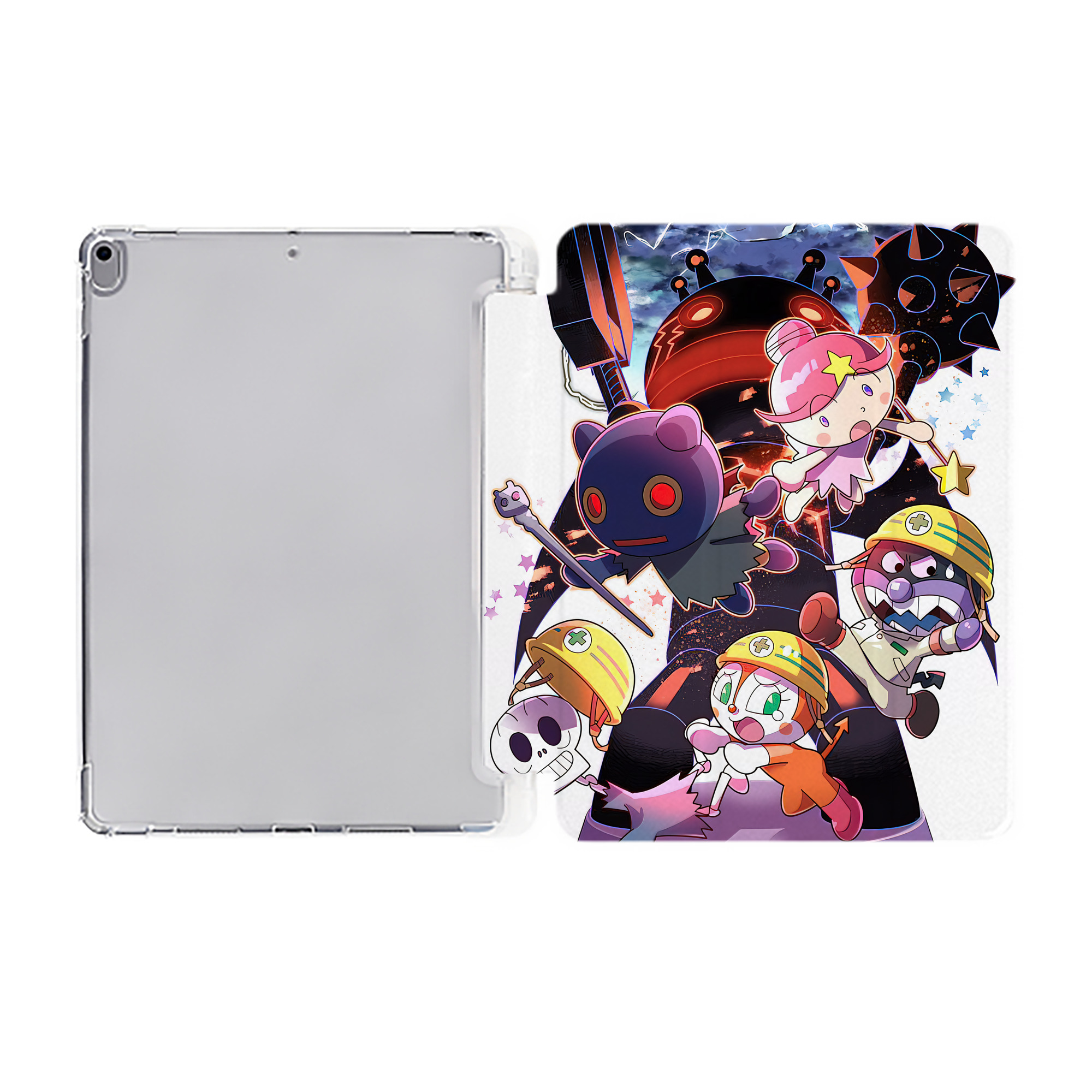 （画像用） アンパンマン Anpanman IPad ケース ペン収納付き 三つ折りスタンド PUレザー×シリコン 対応機種9.5/10.5/10.9インチ